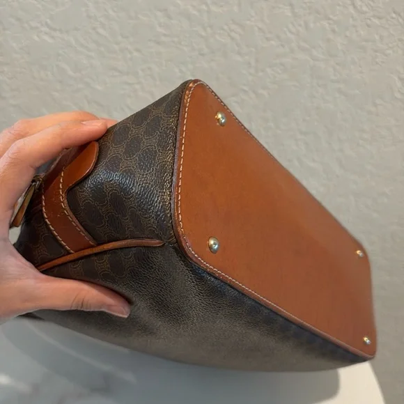 Celine Macadam Dome Brown Handbag Tote Bag - Picture 12 of 14